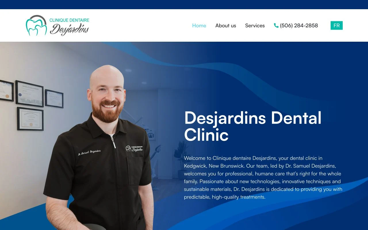 Clinique dentaire Desjardins — website homepage